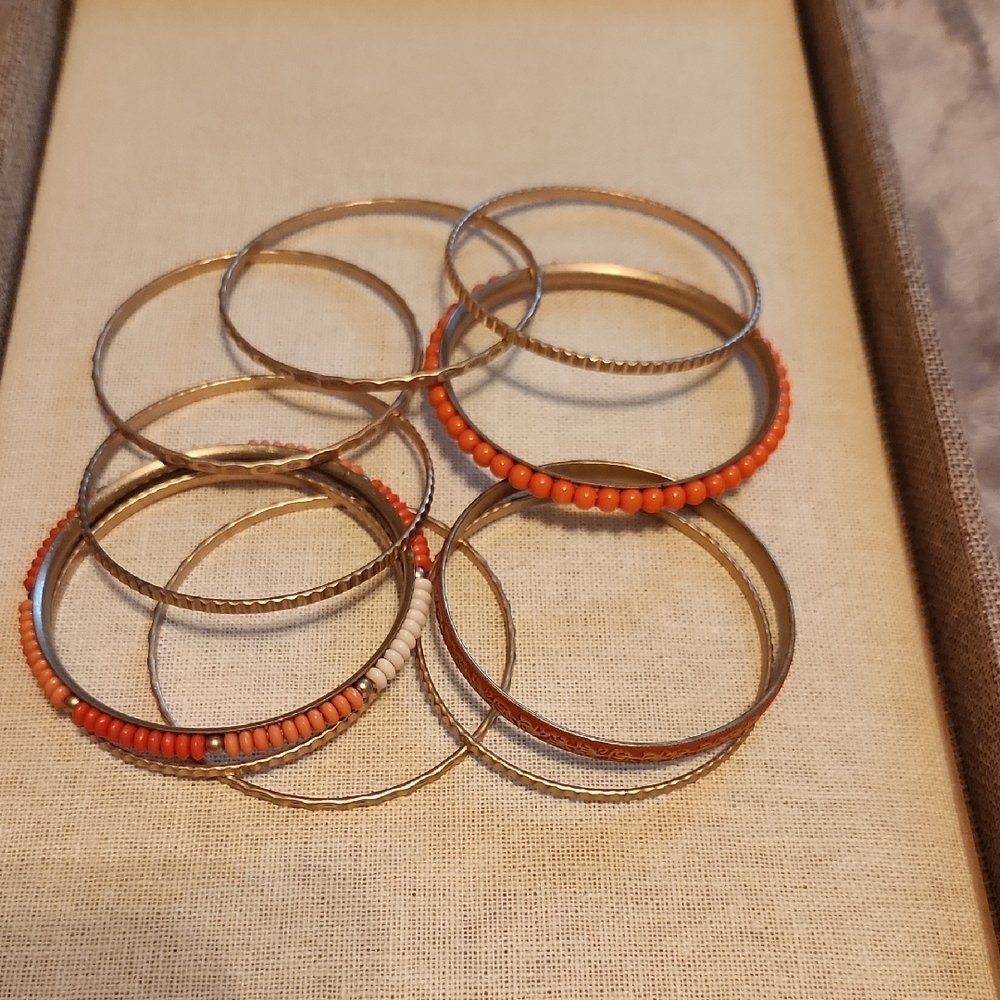 Premier Designs Gold and Orange Bracelet